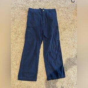 Carhartt Scrub Pants Men’s Small Navy Ripstop Cargo Boot Cut Utility